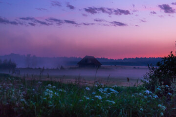 sunrise over the river