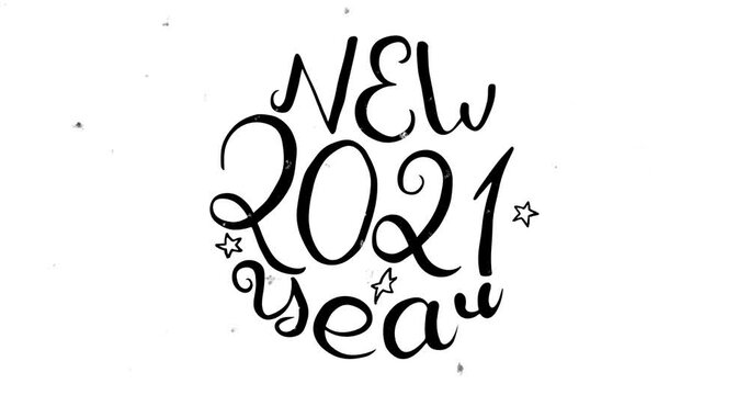 New 2021 year calligraphy.
