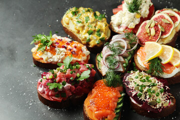 Smorrebrod is a traditional Scandinavian open-faced sandwich	
