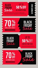 Black Friday sale inscription design template. Black Friday banner. Vector illustration