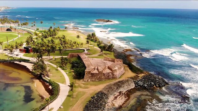 drone footage of island of puerto rico beaces resorts