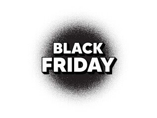 Black Friday Sale. Dotwork stain pattern. Stipple dots banner. Special offer price sign. Advertising Discounts symbol. Abstract dotted circle. Black friday banner. Vector