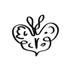 Butterfly hand drawn doodle logo icon insect sign ink symbol element emblem Real sketch Abstract modern cartoon design style Fashion print clothes apparel greeting invitation card banner badge poster