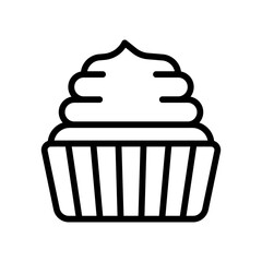 bakery shop icons related cup ice cream with strips vectors in lineal style,