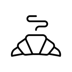 bakery shop icons related baked tea croissant vectors in lineal style,