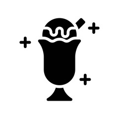 bakery shop icons related cup ice cream with plus sign vectors in solid design,