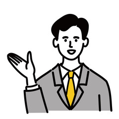 男性　若い　スーツ　ベクター　ポップ　提案
