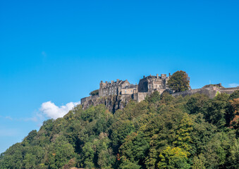 Fototapeta na wymiar Stirling Castle with blue background