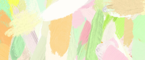 Abstract painting background in pastel positive color as wallpaper, pattern, art print, textured fonts, shapes etc. Natural texture of oil paint. High quality details. 