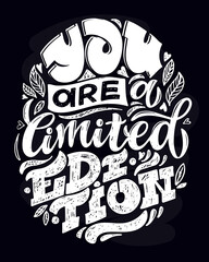 Cute hand drawn doodle lettering inspiration quote. Lettering art for poster, banner, t-shirt design. 