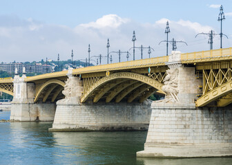 Margaret bridge in Budapest, Hungary
