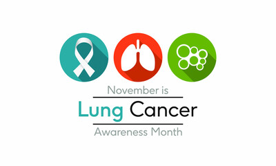 Vector illustration on the theme of Lung Cancer awareness month observed each year during November.