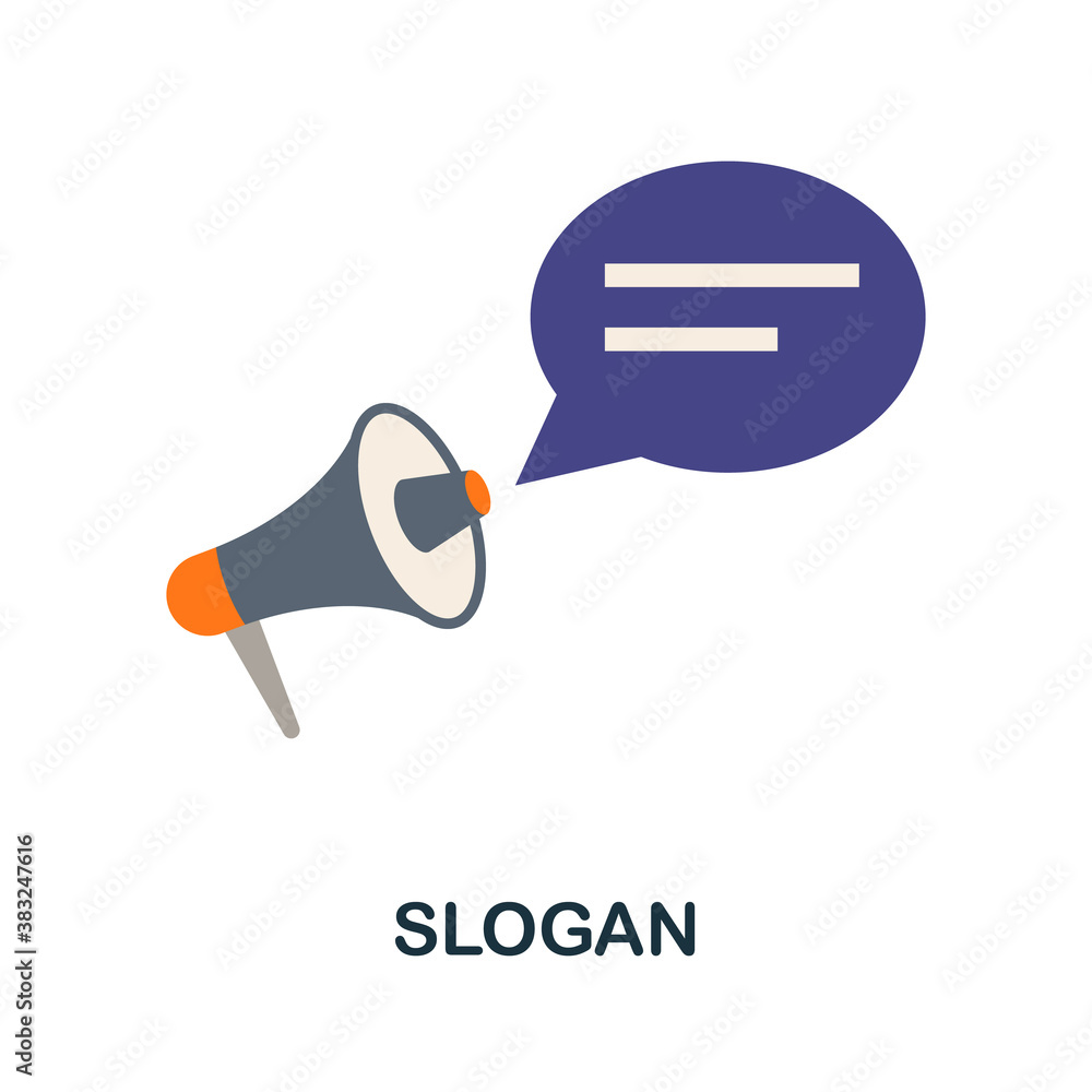 Poster slogan icon. simple element from branding collection. creative slogan icon for web design, templates
