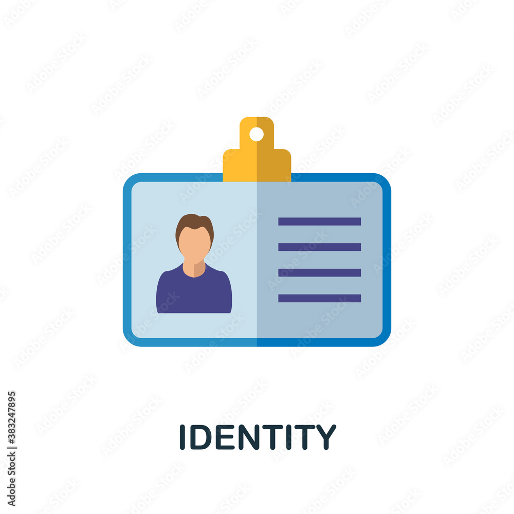 Poster identity icon. simple element from branding collection. creative identity icon for web design, templ