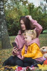 Mom and daughter are playing