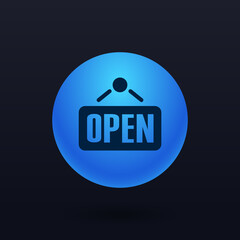 Open Sign - Button