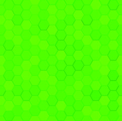 Seamless vector pattern of green honeycomb mosaic. Green hexagon tiles background. Print for wrapping, web backgrounds, fabric, decor, surface, packaging, scrapbooking, etc. 