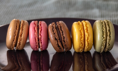 macaroons on a table