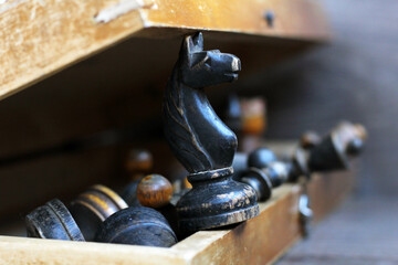 Wooden chess knight and Board © sabdiz