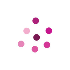 Circle with gradient purple color logo
