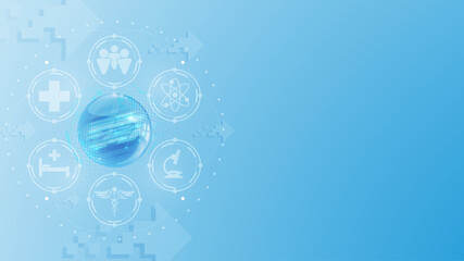 medical health care diagnostics system innovation hi tech concept design background eps 10 vector