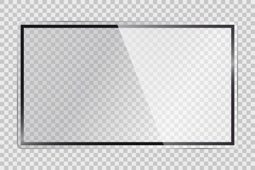 Frame of TV. Realistic television screen. TV modern blank screen lcd, led