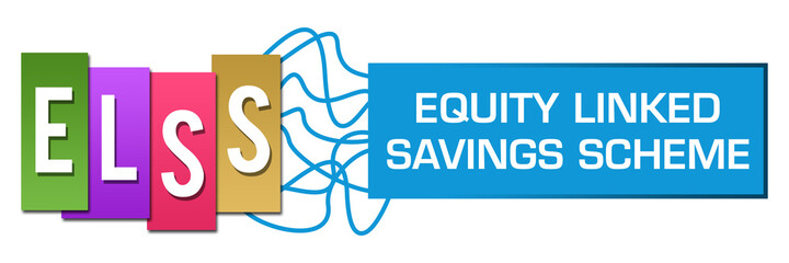 ELSS - Equity Linked Savings Scheme Colorful Stripes Lines Box Text Horizontal 