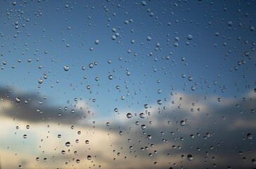 raindrops on window