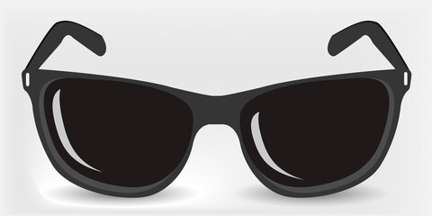 Sunglasses icon. Black sunglasses on a white background
