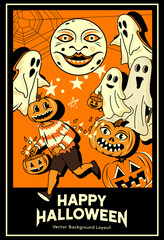 Vintage Spooky Halloween Layout Design