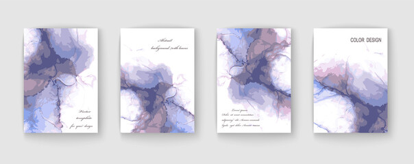 Modern creative design,  background marble texture. Alcohol ink. Vector illustration.