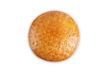 Rye bun on a white isolated background