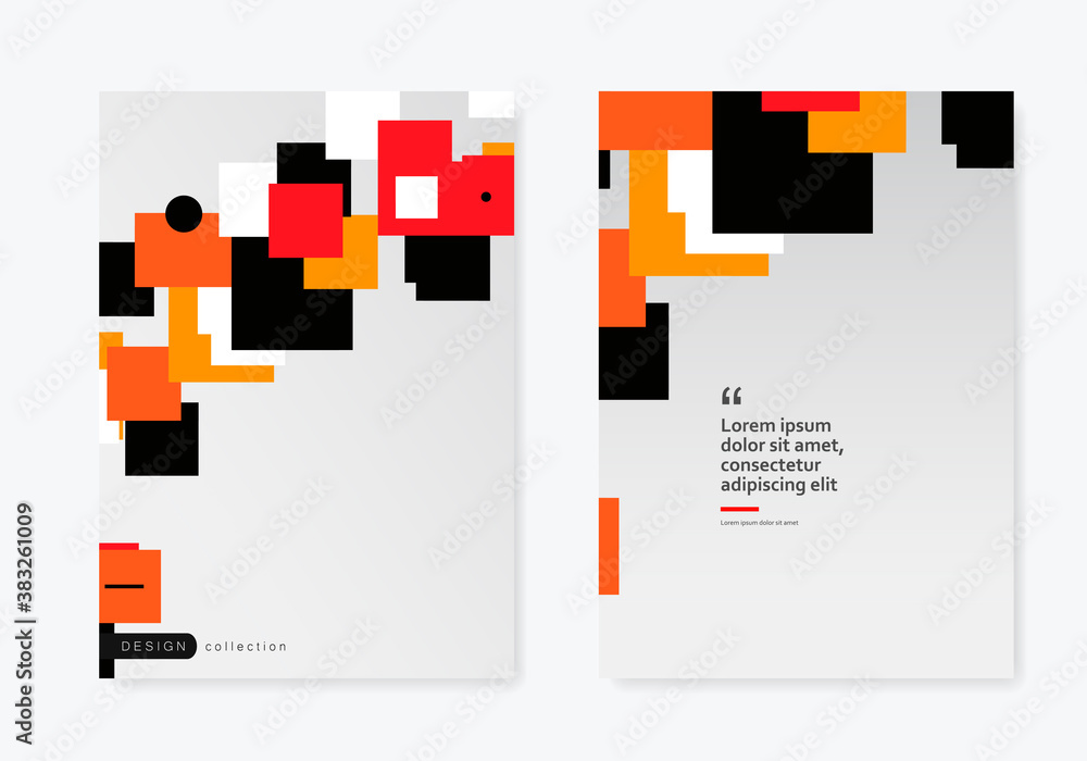 Poster layout template with square design brochure. abstract modern print. promotion banner concept. vector