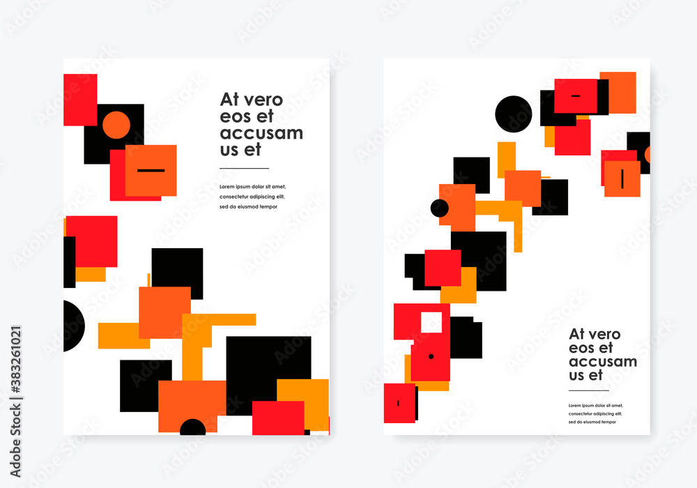 Poster layout template with square design brochure. abstract modern print. promotion banner concept. vector