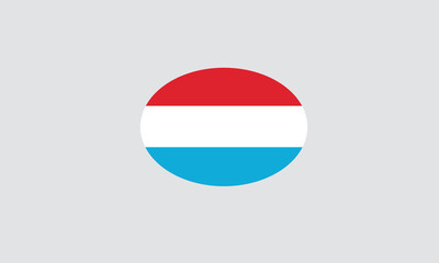Luxembourg flag oval circle vector illustration