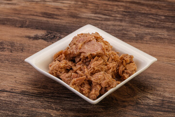 Canned tuna fillet for salad