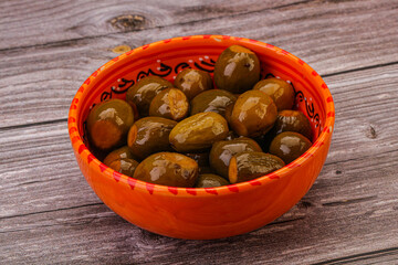 Marinated feijoa in the bowl