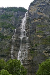 waterfall in the mountains Lauterbrunnen