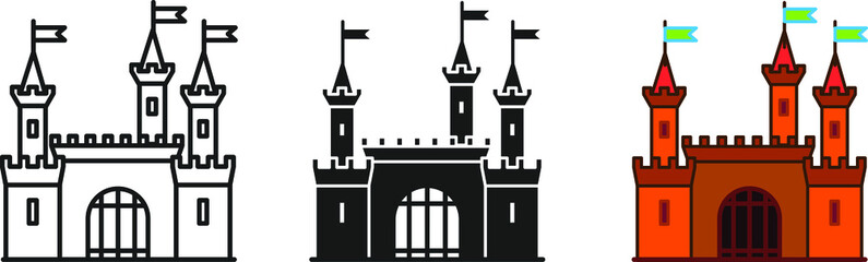 Castel icon , vector illustration