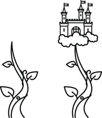 Beanstalk icon , vector illustration