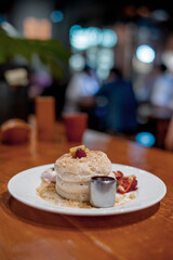 strawberry cake on the table