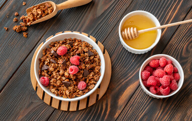 Bowl of homemade granola