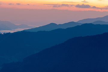 Berggipfel, Berg Silhouette 