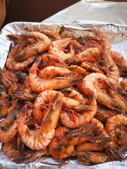 shrimps on the market