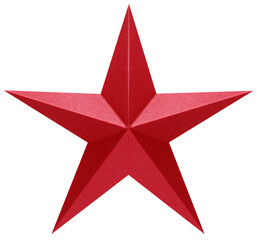 Fototapeta premium red star isolated on white