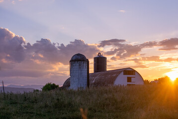 Vermont Barn at a summer sunset © Cody