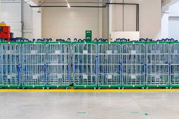 Wire Carts in Warehouse