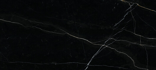 Luxurious black agate marble texture with white veins, polished marble quartz stone background striped by nature with a unique patterning, granite marble stone ceramic tile surface.