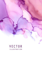 Alcohol ink vector texture. Fluid ink abstract background.