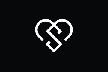 Minimal Innovative Initial MS logo and SM logo. Letter M S SM MS creative elegant Monogram. Premium Business logo icon. White color on black background